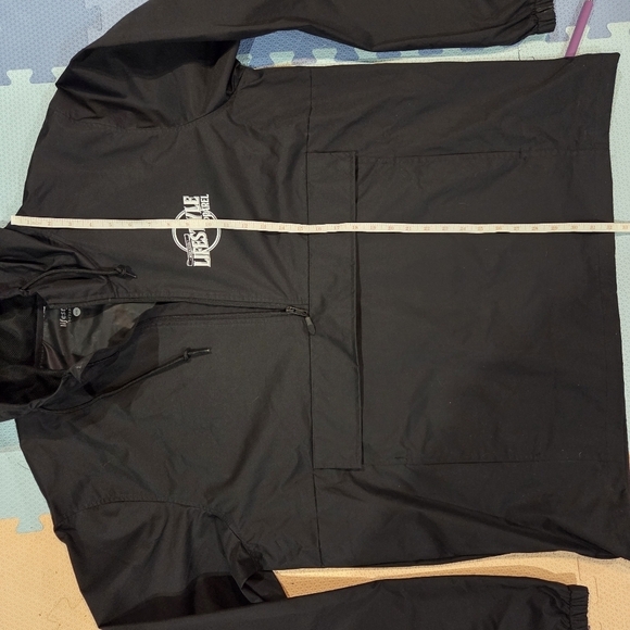 Lifestyle Men's Black Mesh Hooded Windbreaker Rain Jacket Size 2XL - Picture 5 of 8